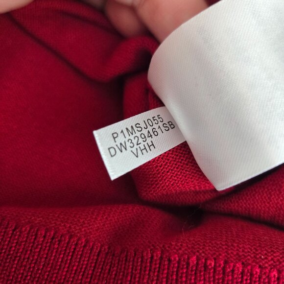 DKNY womens size medium rudolph red long sleeve sweater sequin pocket - Picture 8 of 11